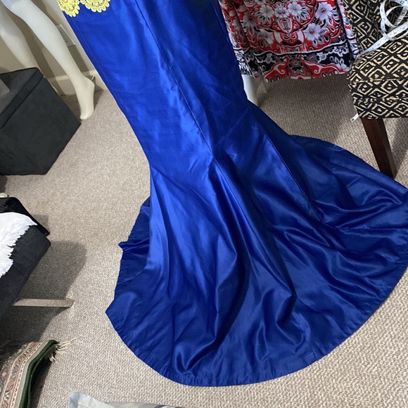 Wedding attire is perfect in royal blue and yellow! - Picture 4 of 13